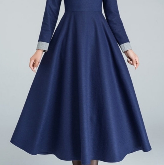 Blue and Grey Dress - Picture 2 of 5